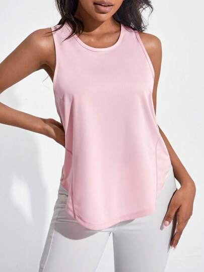 Sport Studio Solid Racerback Sports Tank Top