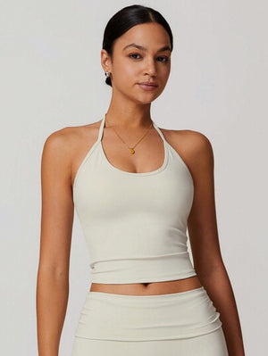 Women's Yoga Suit – High Elasticity Sports Camisole with Built-in Cups