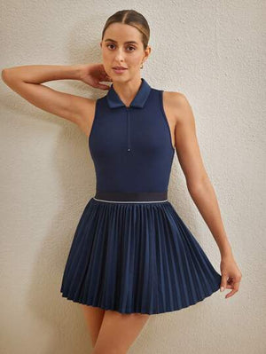 Women's Fashion Solid Color Sleeveless Turn-Down Collar Sports Jumpsuit