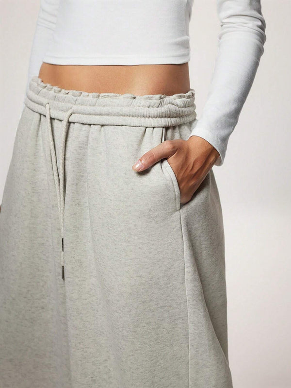 Stay Cozy and Stylish with Thick Warm Low-Rise Wide-Leg Sweatpants