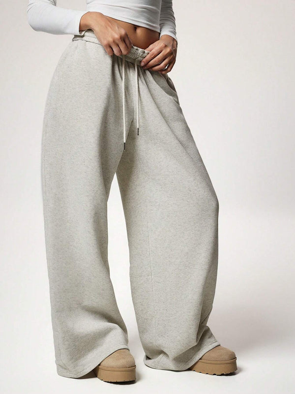 Stay Cozy and Stylish with Thick Warm Low-Rise Wide-Leg Sweatpants