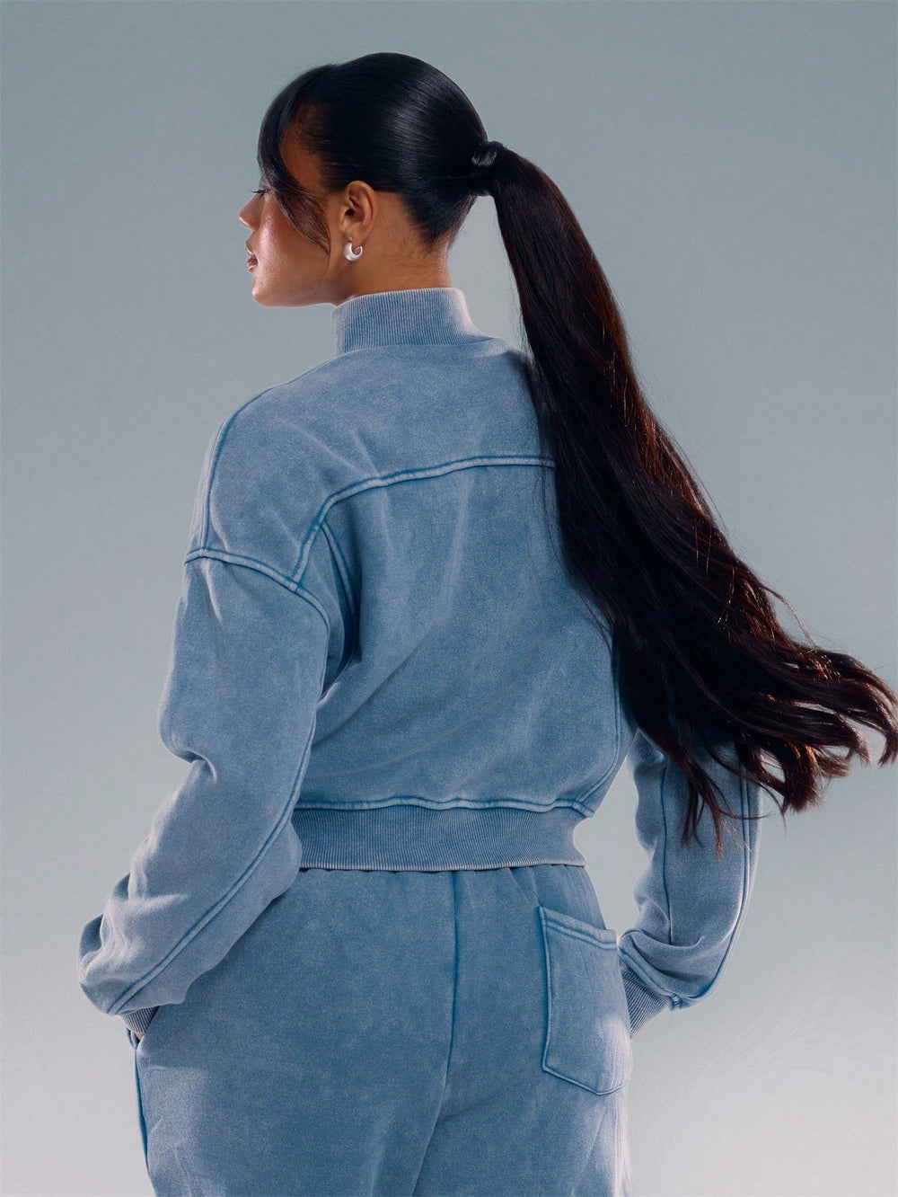 Washed Zip-Through Sweatshirt – Casual & Comfy Outerwear