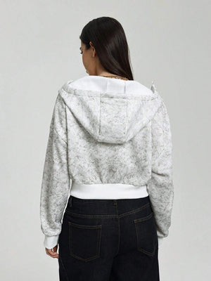 Trendy Women's Turtleneck Open-Front Hoodie – Cosy Fleece & Street Style