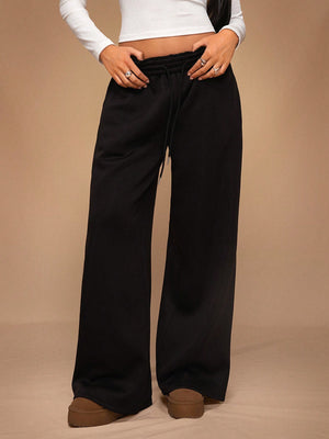 Stay Cozy and Stylish with Thick Warm Low-Rise Wide-Leg Sweatpants