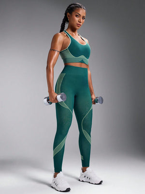 High-Waist Seamless Striped Leggings | Comfortable & Stylish Activewear