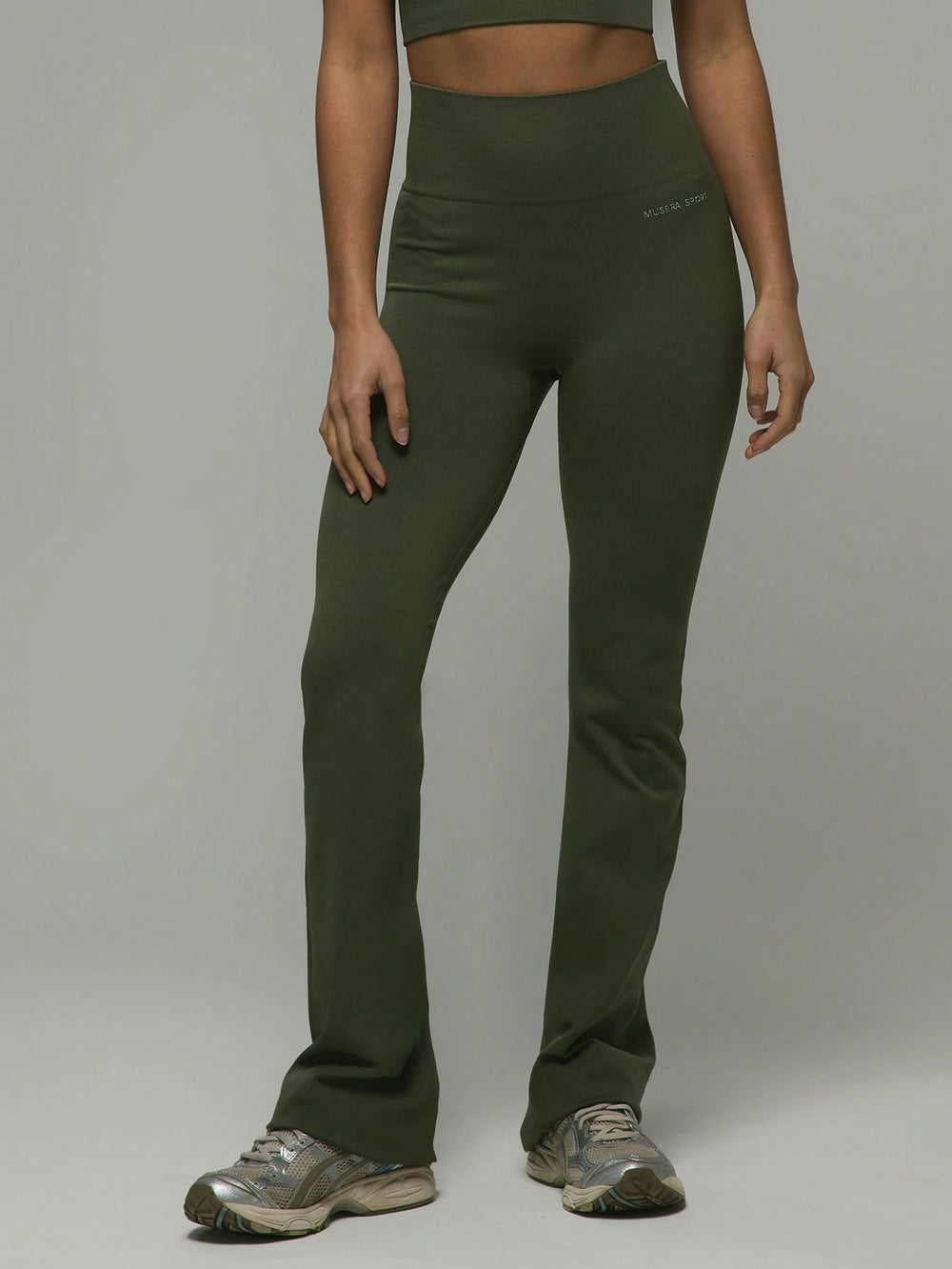 Flared High Waisted Slogan Leggings