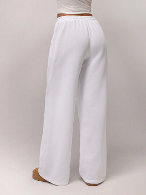 Stay Cozy and Stylish with Thick Warm Low-Rise Wide-Leg Sweatpants
