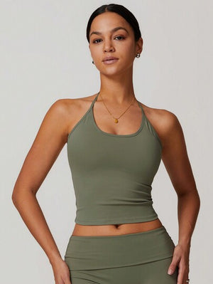 Women's Yoga Suit – High Elasticity Sports Camisole with Built-in Cups