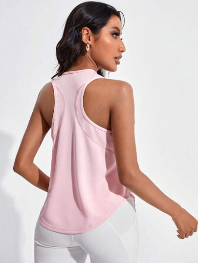 Sport Studio Solid Racerback Sports Tank Top